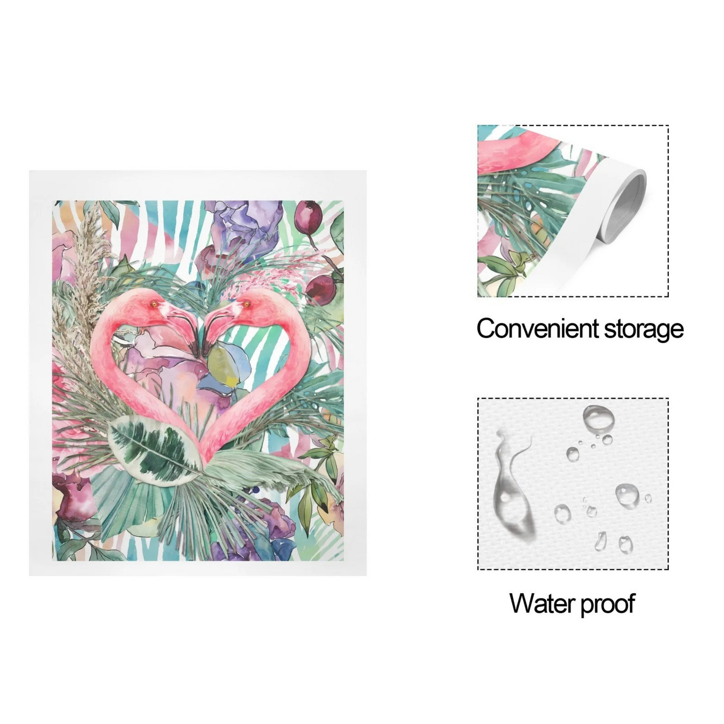 Flamingo Pair – Modern Tropical Canvas Wall Art Print