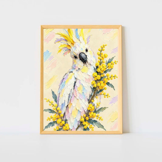 Cockatoo Painted Australian Animal Fine Art Poster