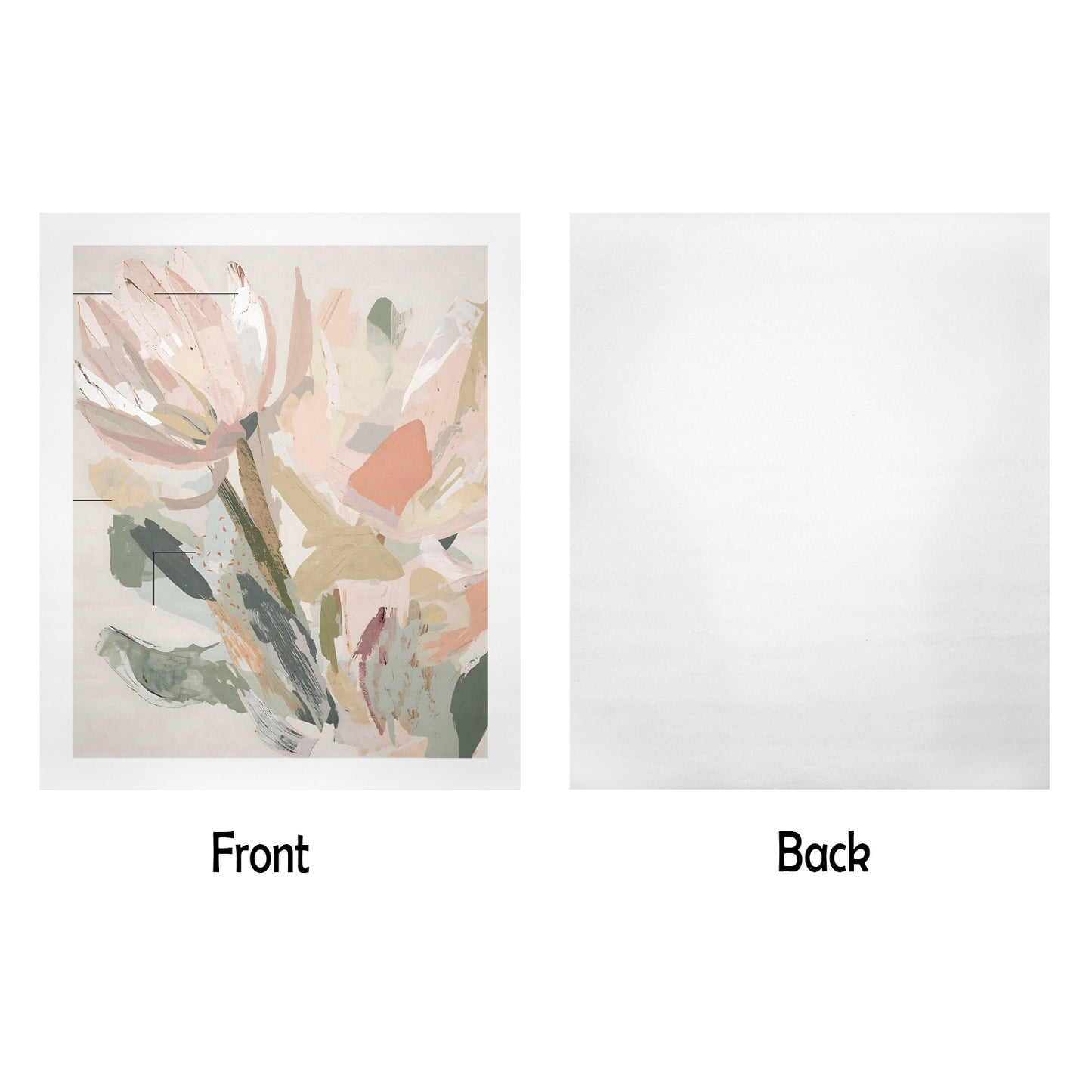 Abstract Floral Canvas Wall Art Print | Modern Minimalist Botanical Painting