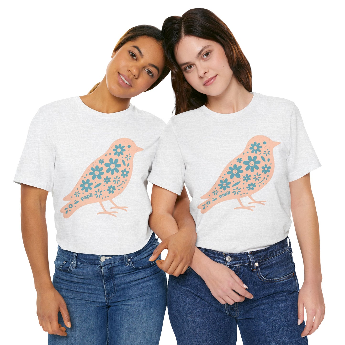 Floral Spring Bird Graphic T-Shirt