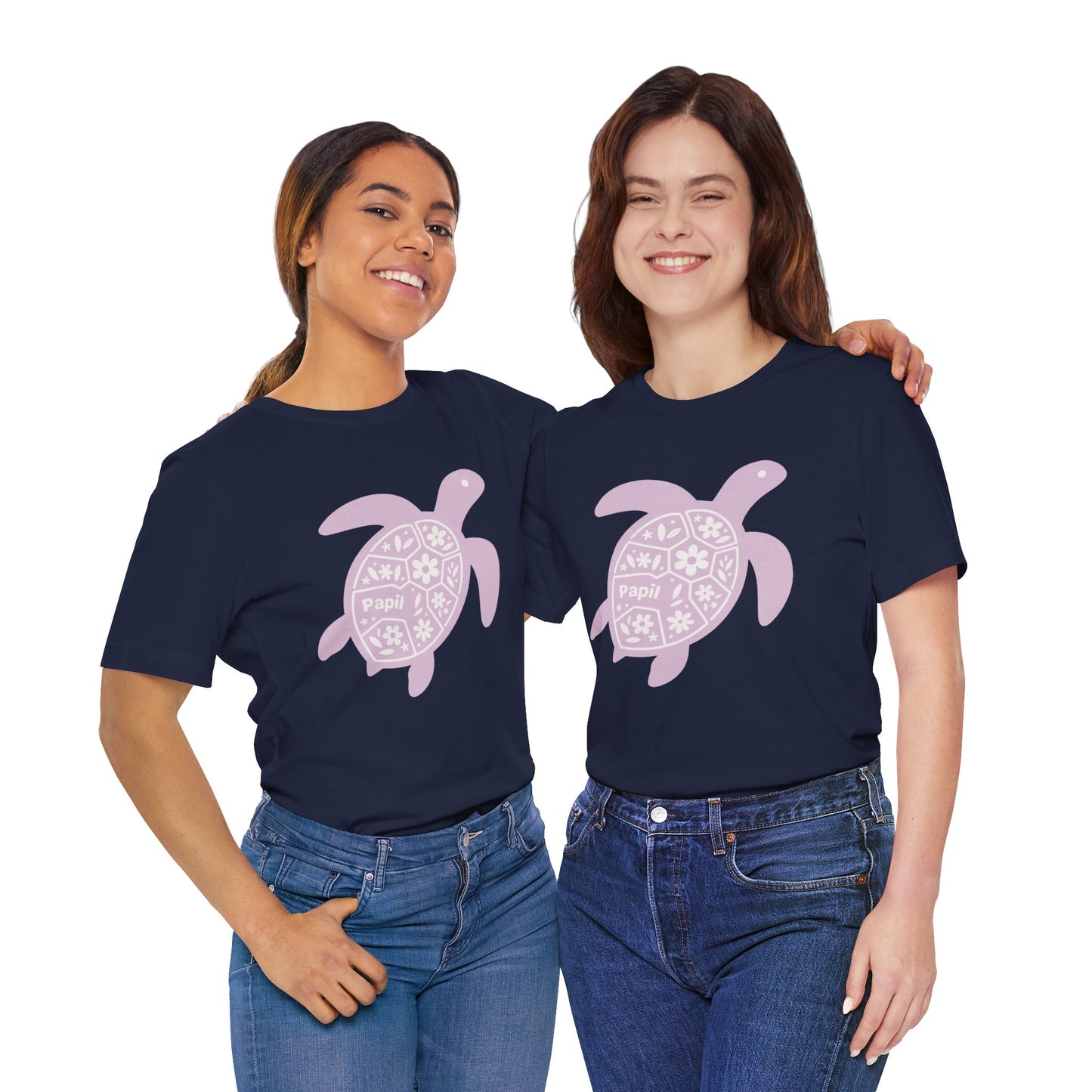 Sea Turtle Graphic Tee — Papil Floral Shell T-Shirt