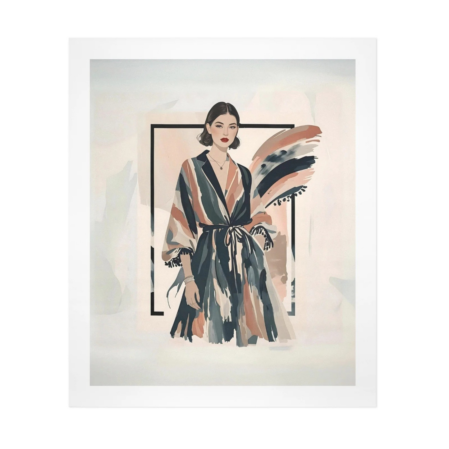 Modern Muse – Vintage Fashion Portrait Canvas Wall Art Print