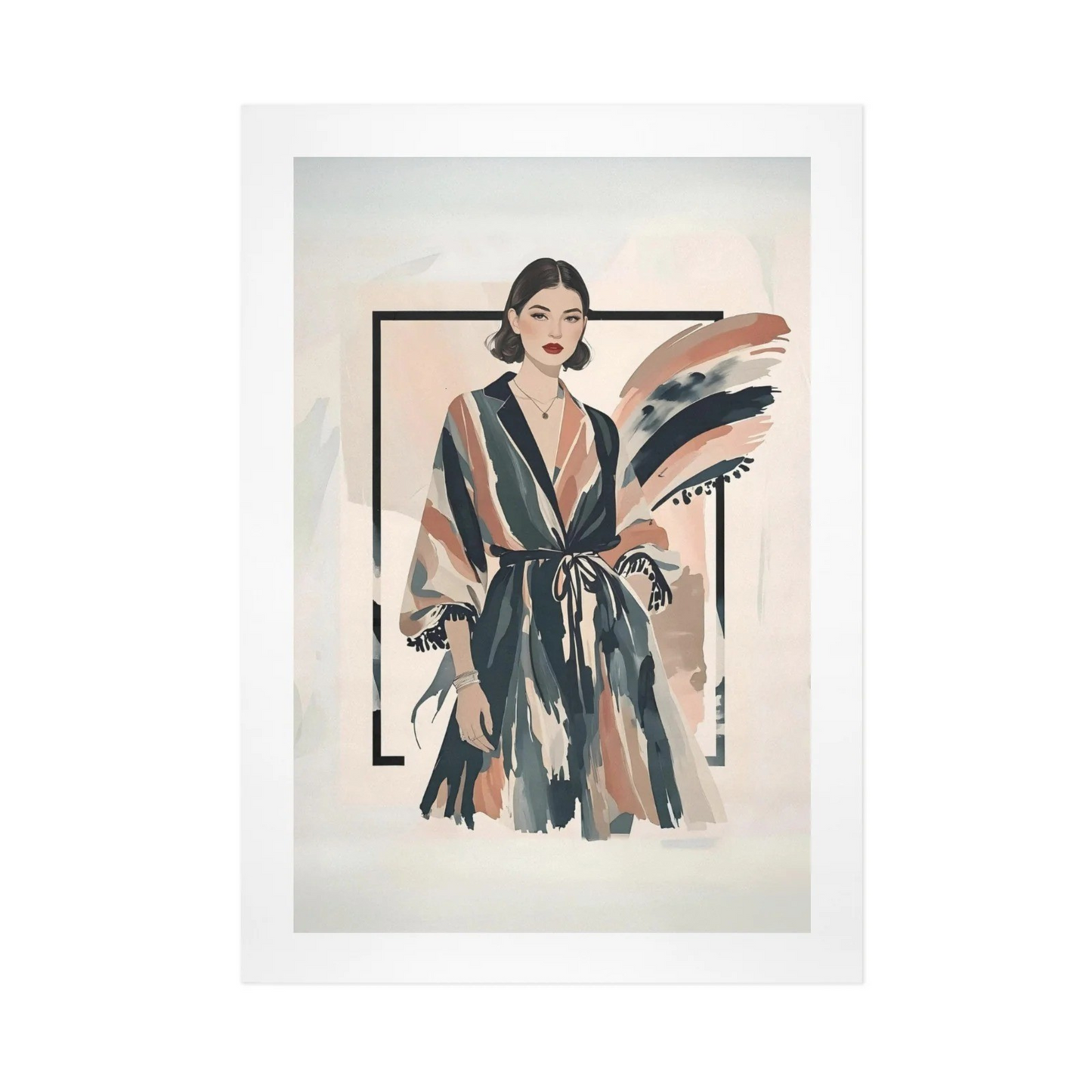 Modern Muse – Vintage Fashion Portrait Canvas Wall Art Print