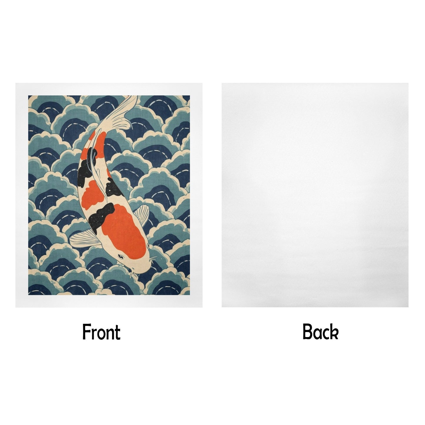 Koi Harmony – Japanese Ukiyo-e Inspired Canvas Wall Art Print