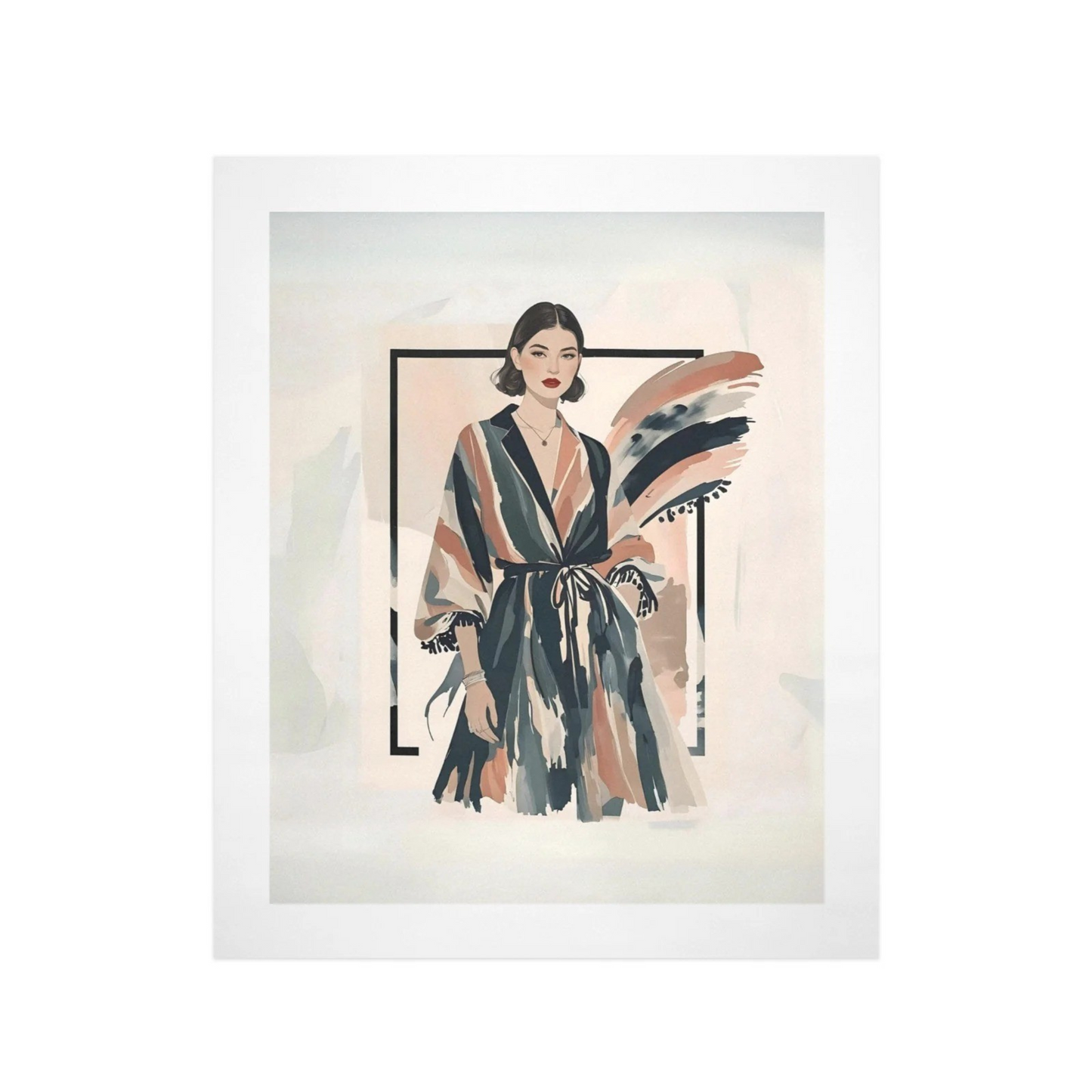 Modern Muse – Vintage Fashion Portrait Canvas Wall Art Print