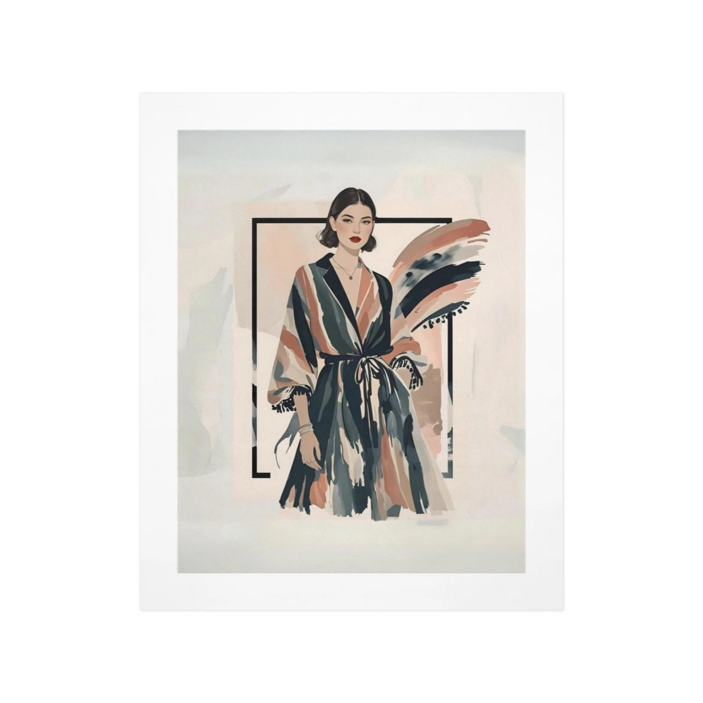 Modern Muse – Vintage Fashion Portrait Canvas Wall Art Print