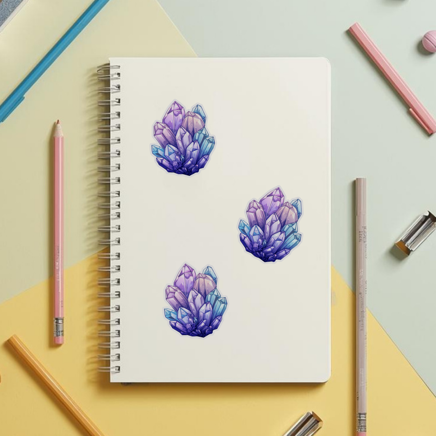 Crystal Cluster Rainbow Holographic Foil Vinyl Sticker