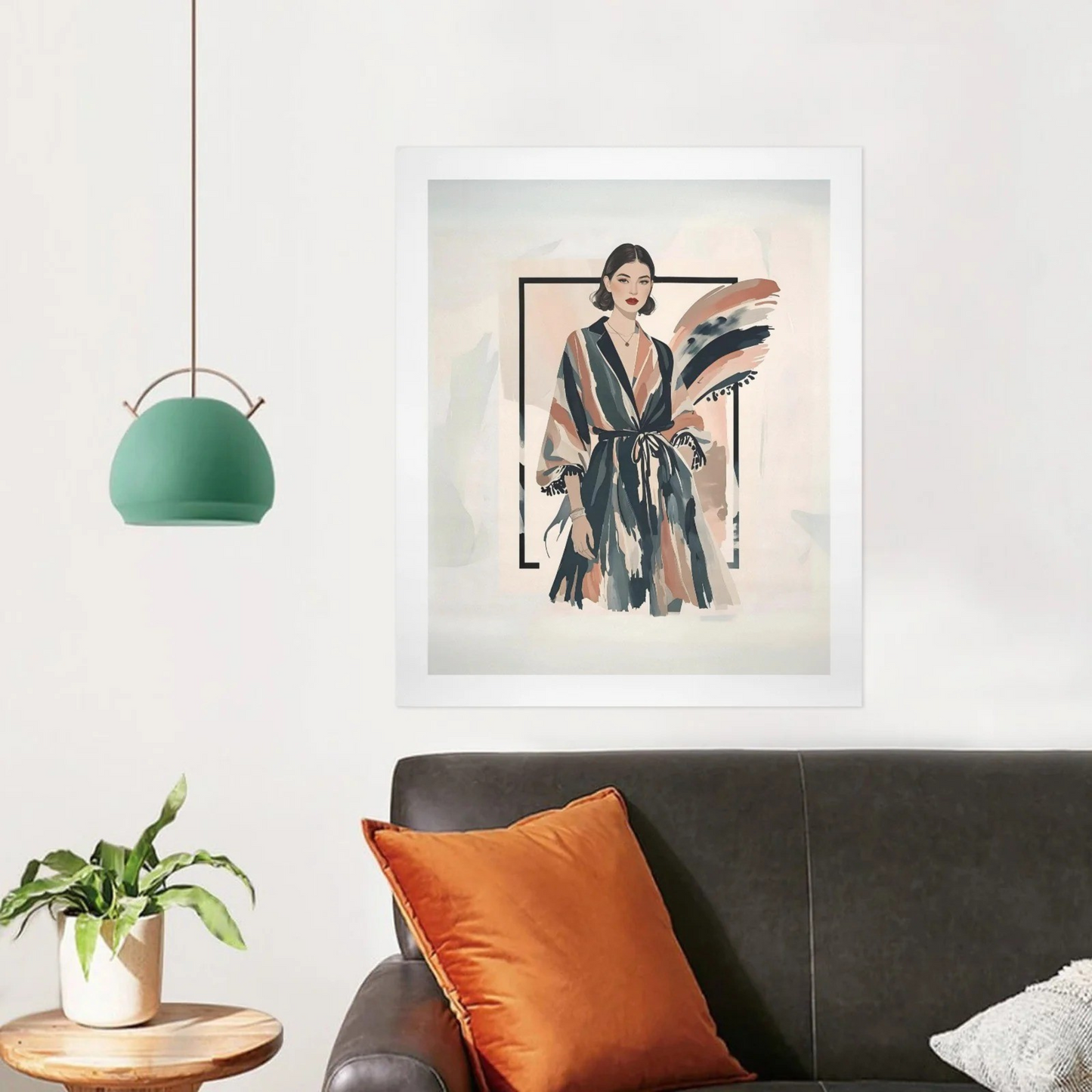 Modern Muse – Vintage Fashion Portrait Canvas Wall Art Print