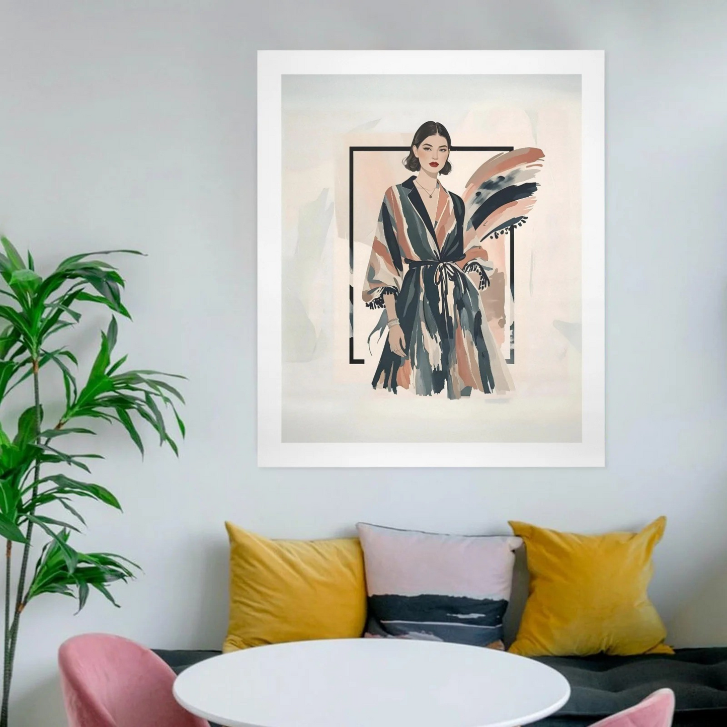 Modern Muse – Vintage Fashion Portrait Canvas Wall Art Print