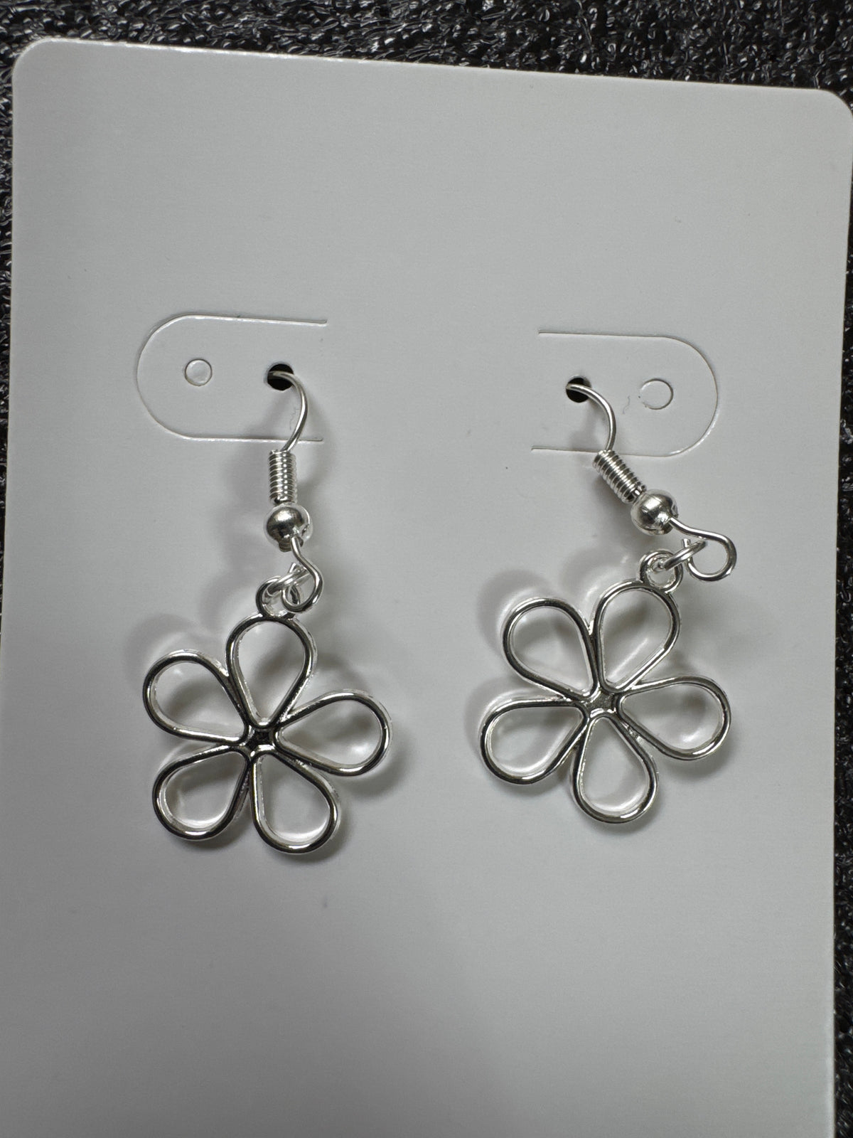 Silver Flower Dangle