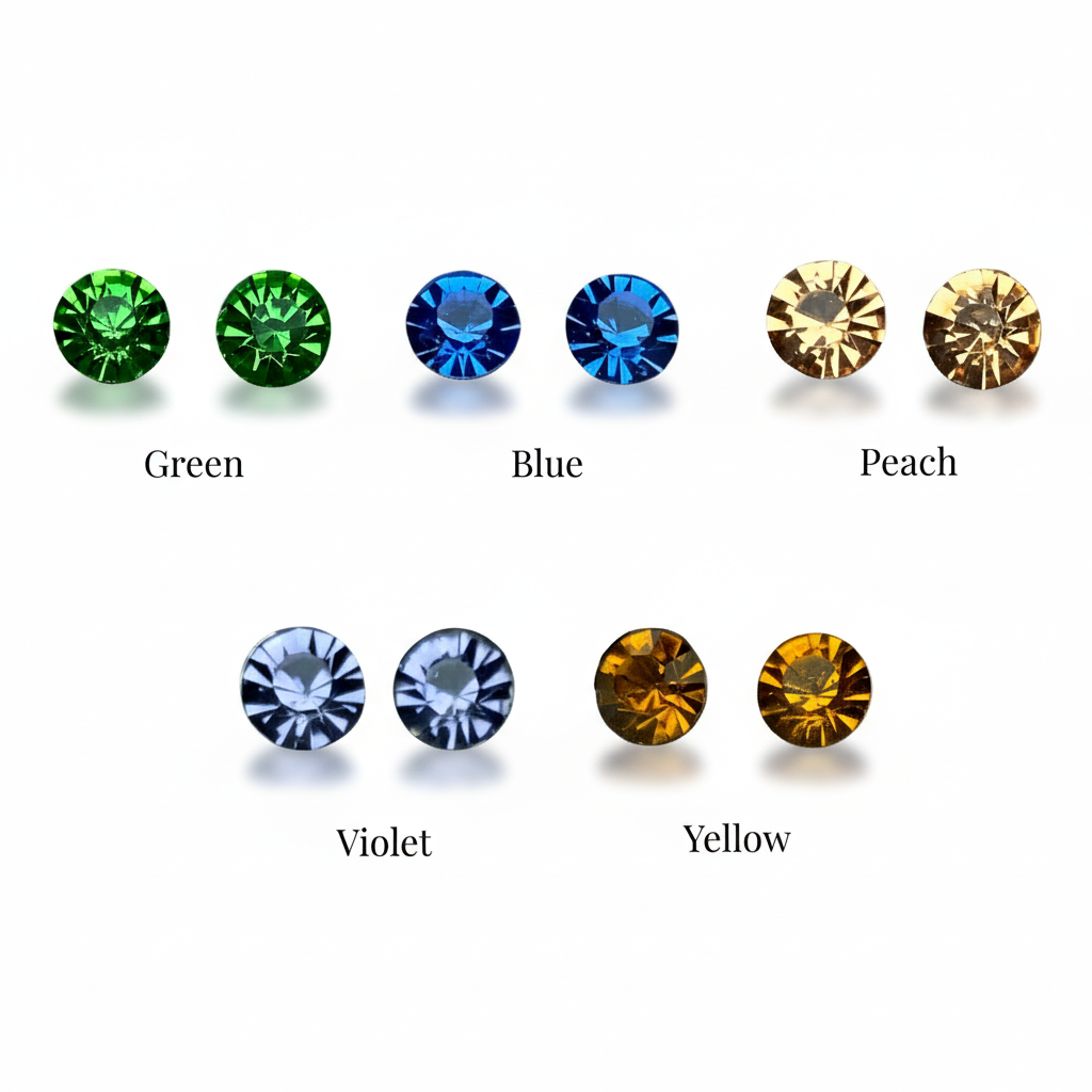 Crystal Stud Earrings – Stainless Steel with Pointed-Back Glass Crystals