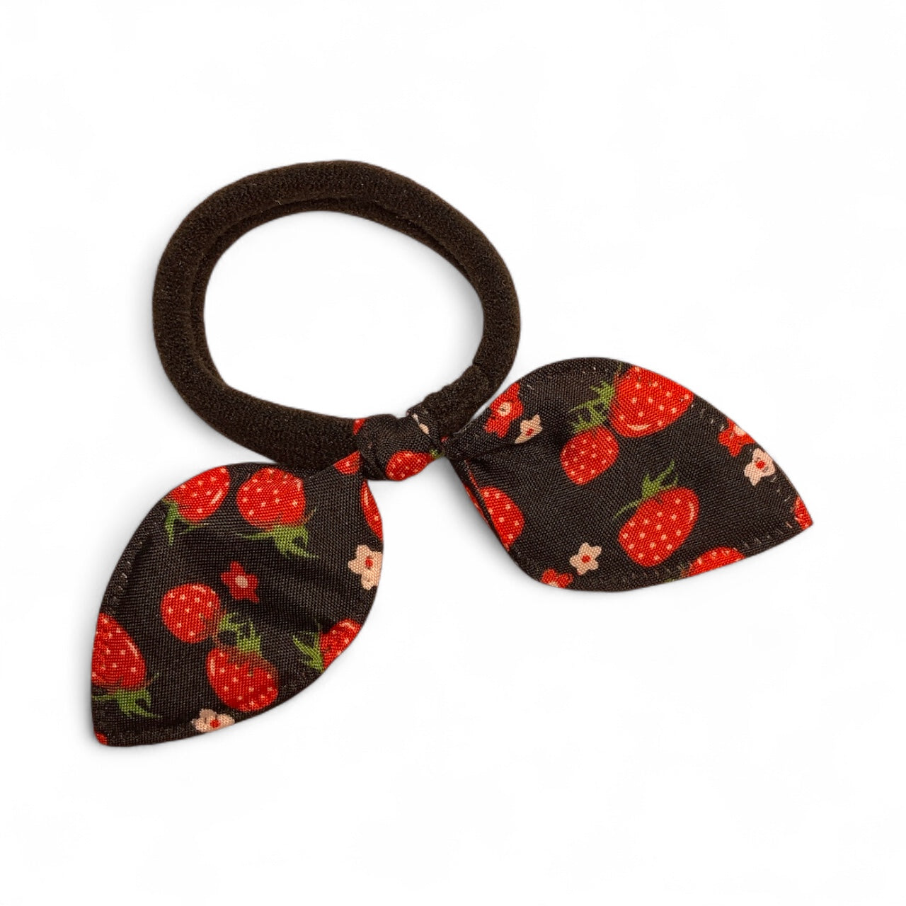 Fabric Bow Hair Ties – 2 Pack Printed Bows on Soft Elastic Bands