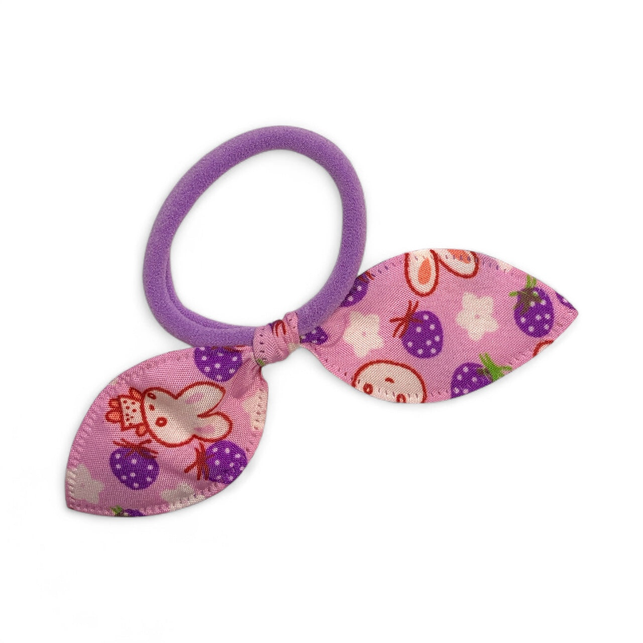 Fabric Bow Hair Ties – 2 Pack Printed Bows on Soft Elastic Bands