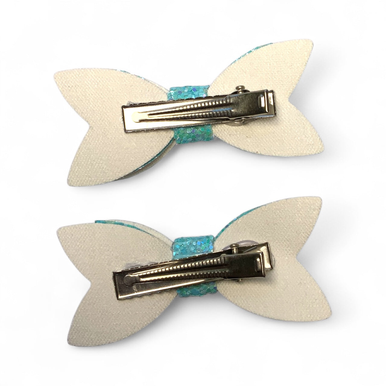 Glitter PU Leather Hair Clips – Alligator Clip Set (2 Pack)