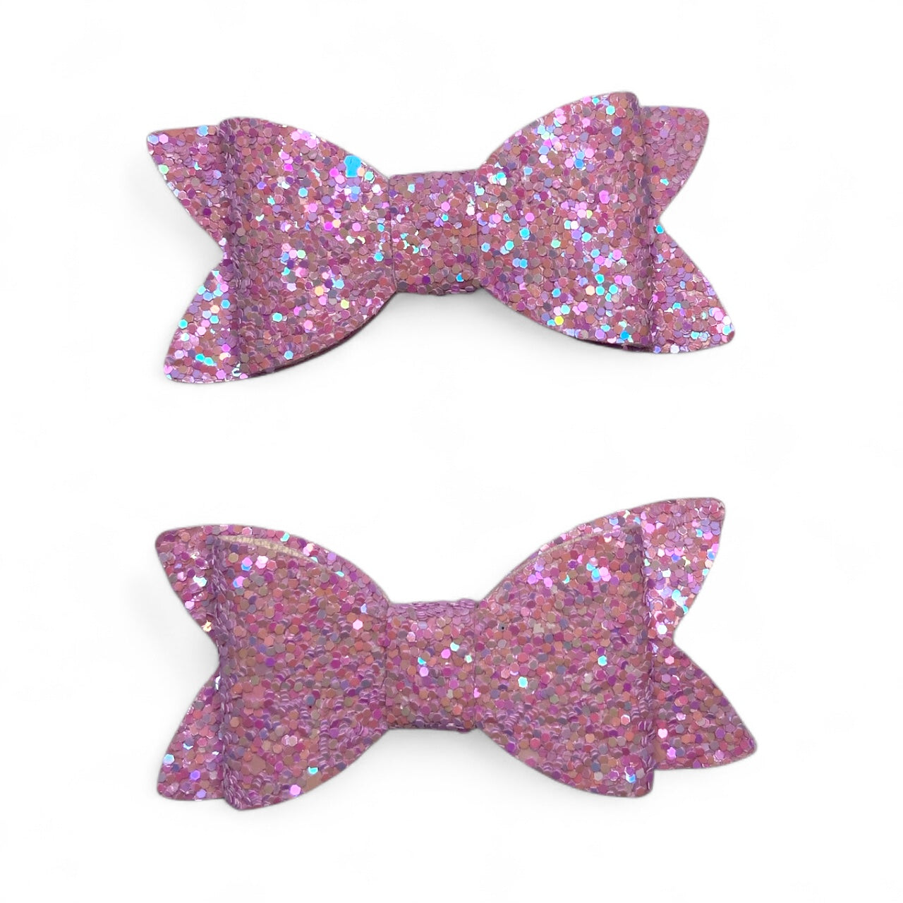 Glitter PU Leather Hair Clips – Alligator Clip Set (2 Pack) Purple