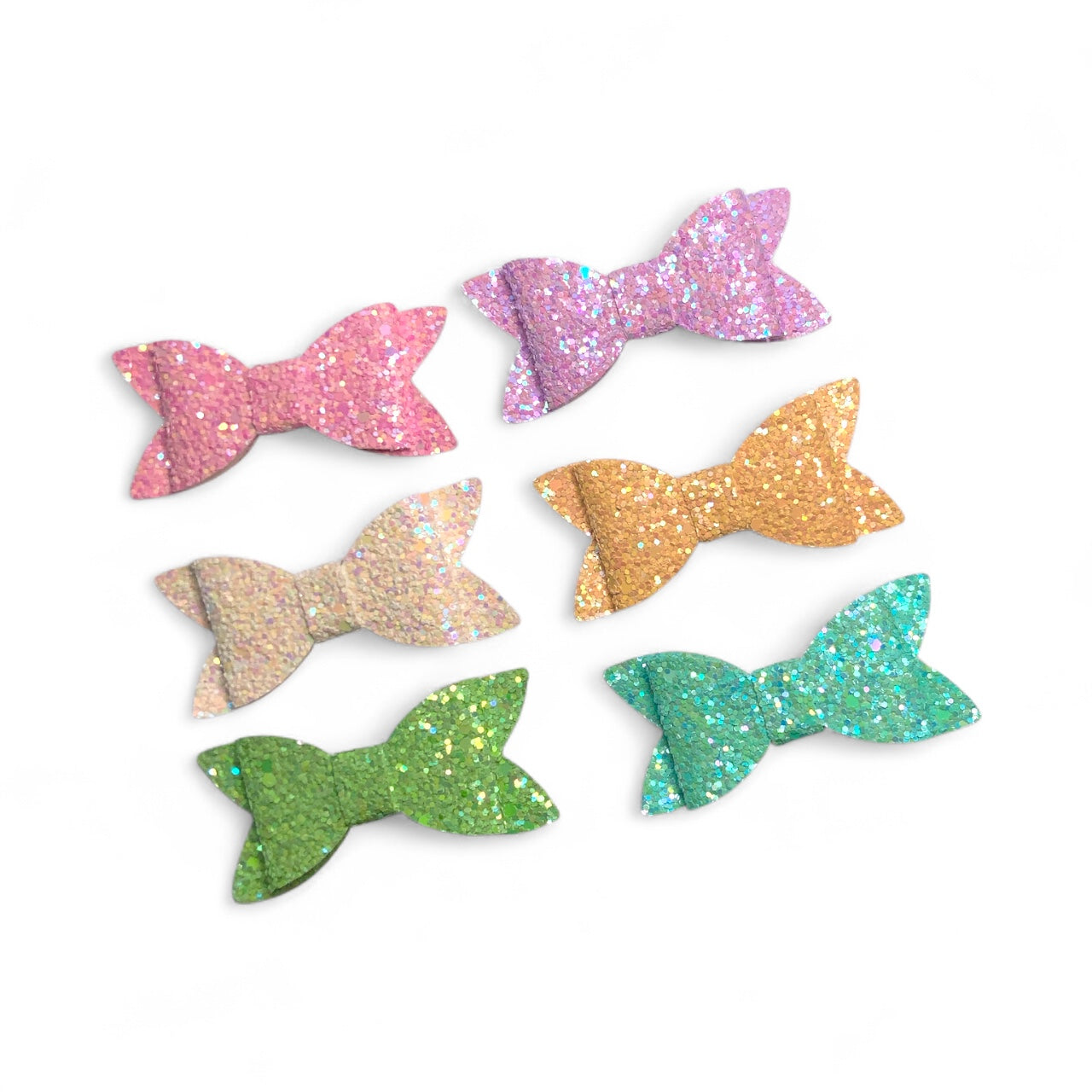 Glitter PU Leather Hair Clips – Alligator Clip Set (2 Pack)