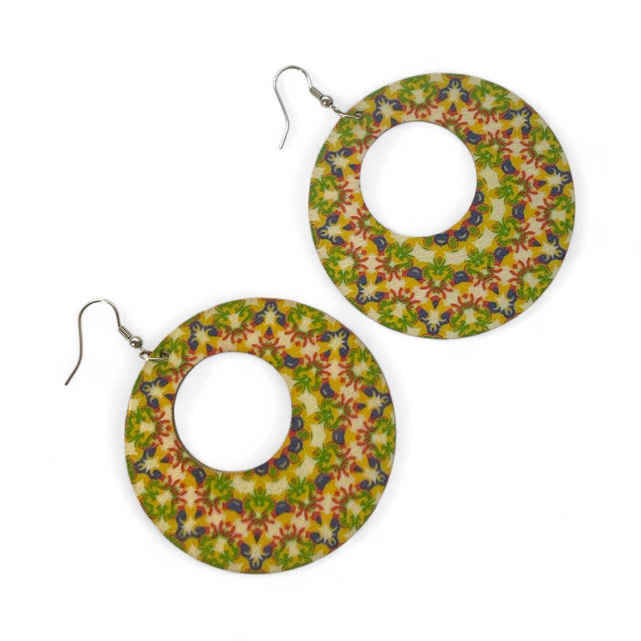 Boho Style Double Sided Wooden Earrings – Handmade Lightweight Jewellery