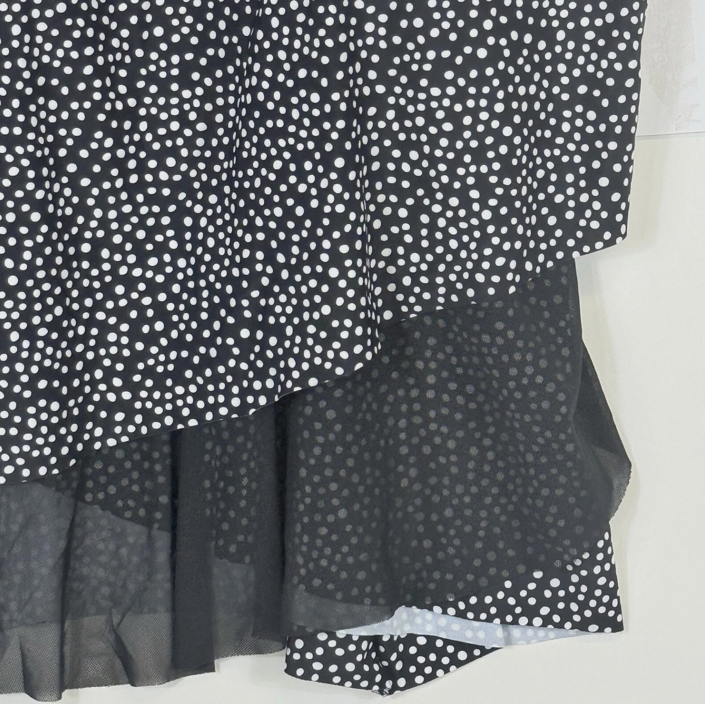 Meet.Curve Women's Swim Top | Black Polka Dot Mesh | XL (20-22) | New