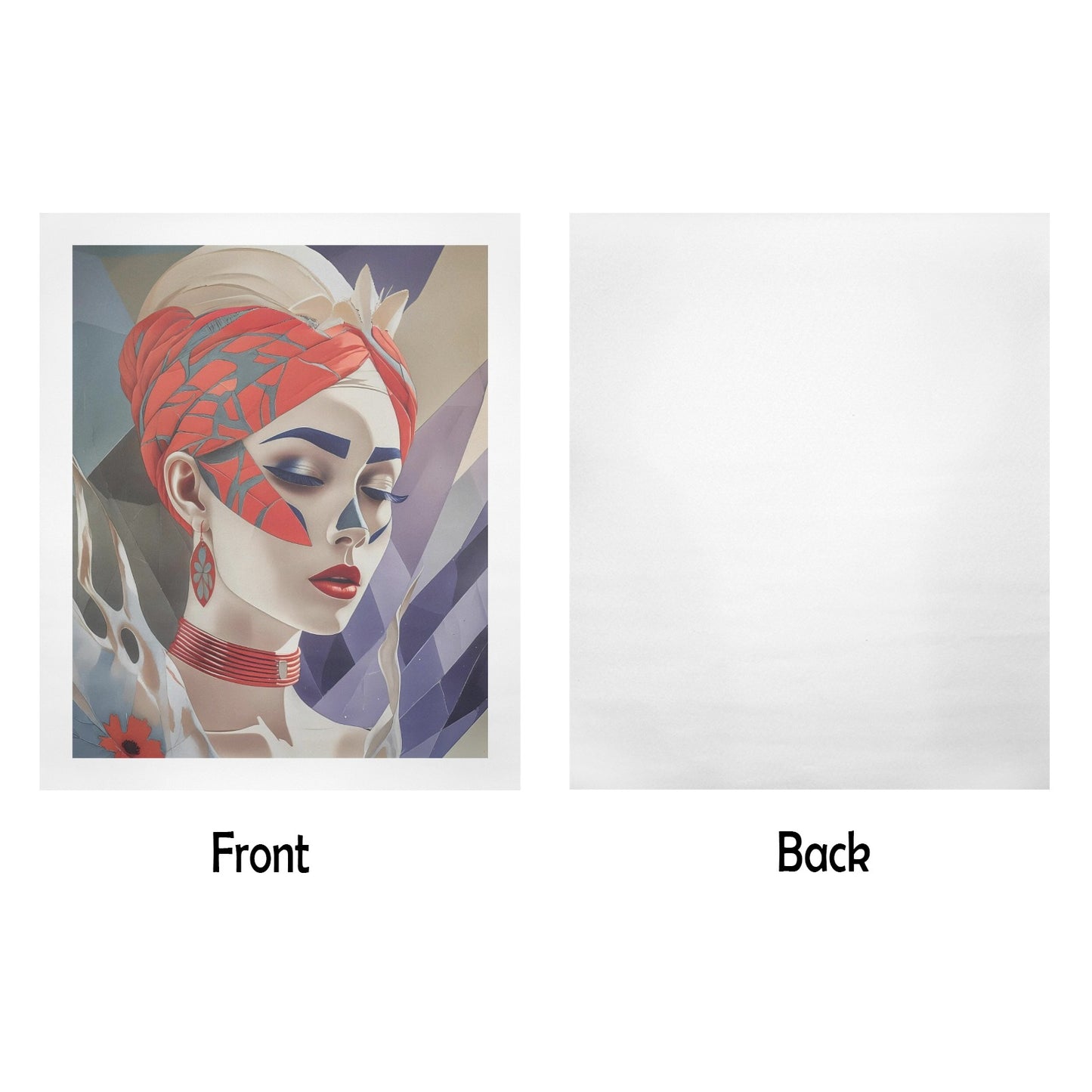 Midnight Bloom – Abstract Floral Portrait Canvas Wall Art Print