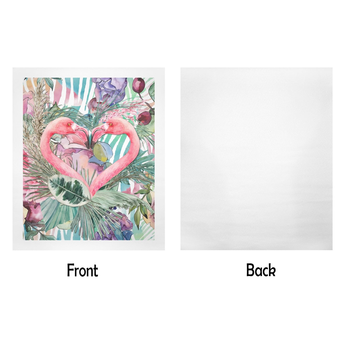 Flamingo Pair – Modern Tropical Canvas Wall Art Print