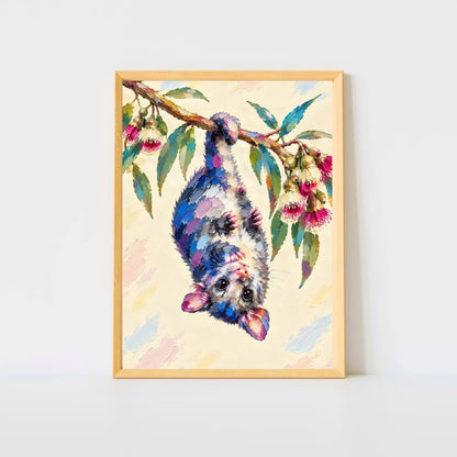 Possum Painted Australian Animal Fine Art Poster