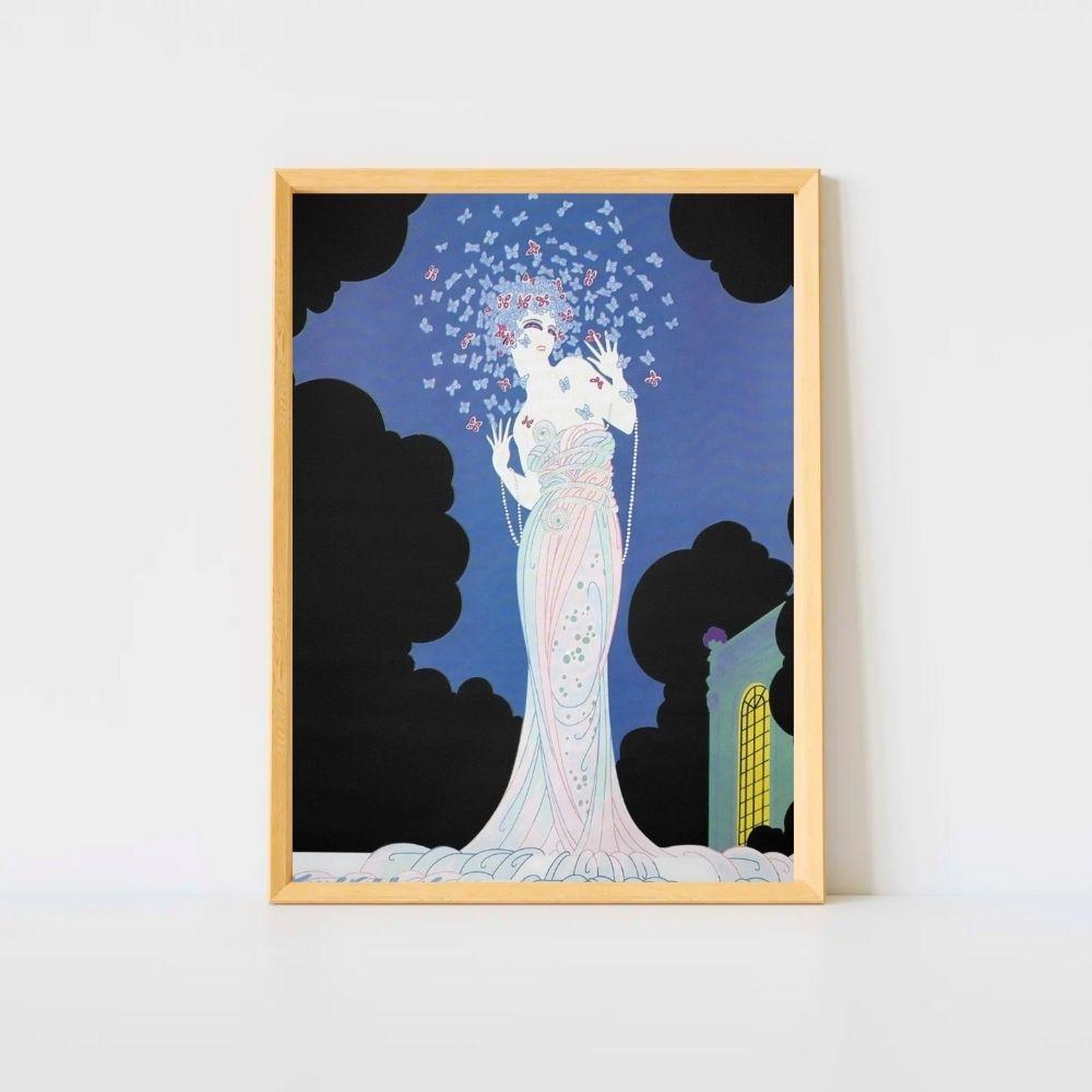 Ms Vogue – Vintage Glamour Lady Portrait Canvas Wall Art Print