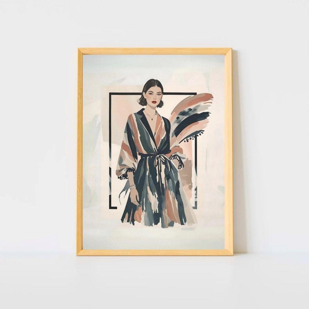 Modern Muse – Vintage Fashion Portrait Canvas Wall Art Print