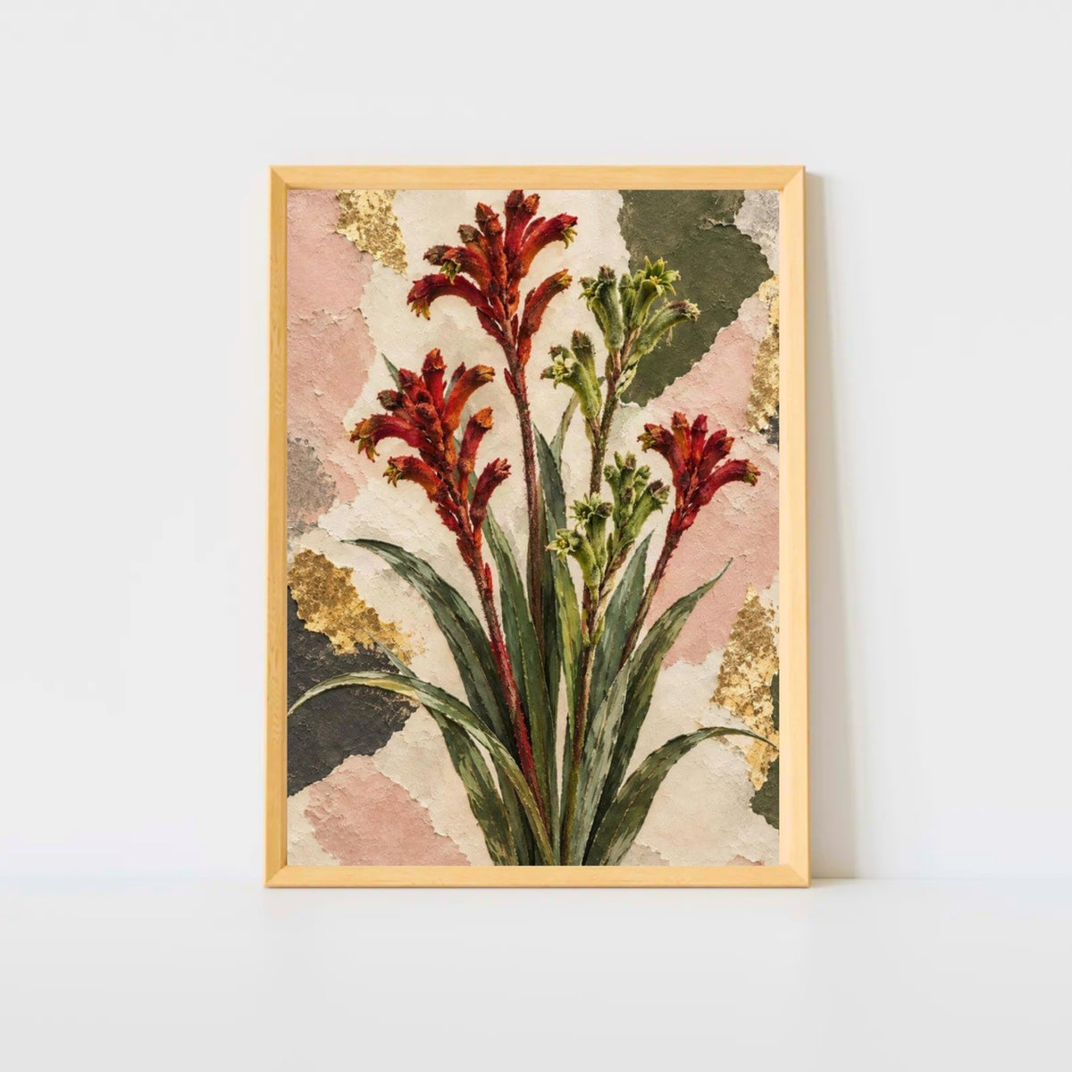 Kangaroo Paw Australian Native Flower Fine Art Poster