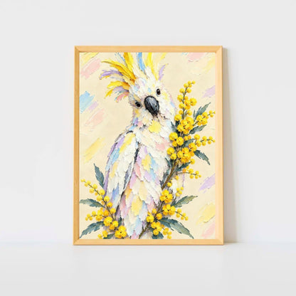 Cockatoo Painted Australian Animal Fine Art Poster