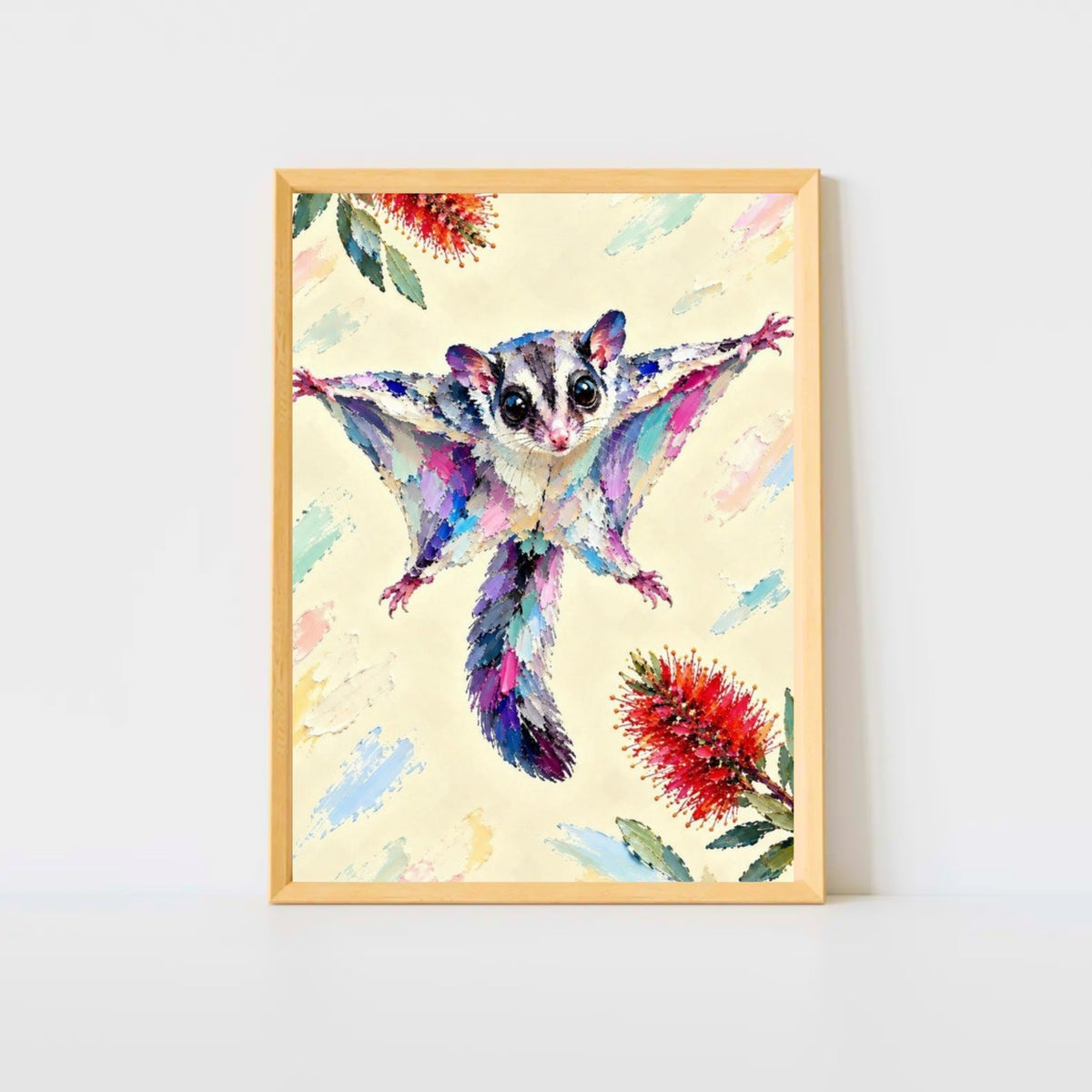 Sugar Glider Painted Australian Animal Fine Art Poster