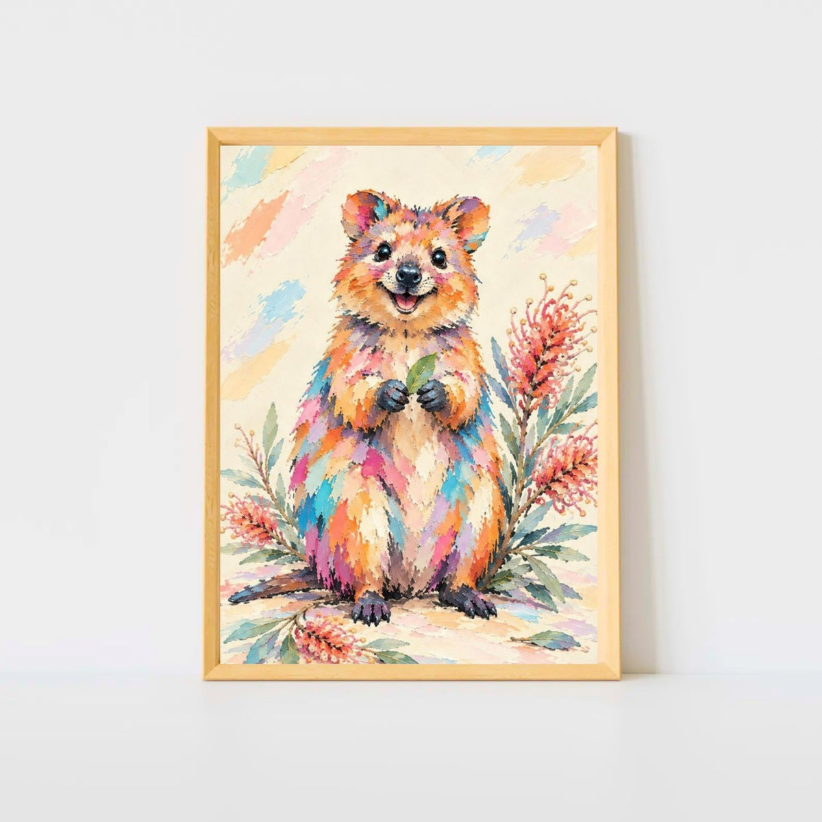 Quokka Painted Australian Animal Fine Art Poster
