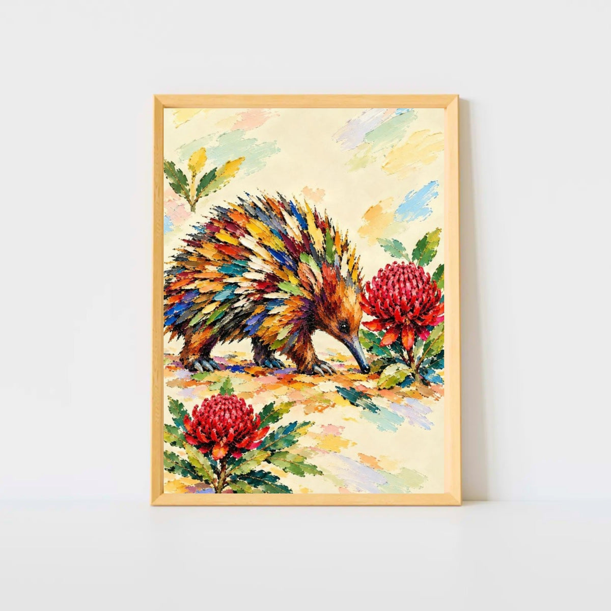 Echidna Painted Australian Animal Fine Art Poster