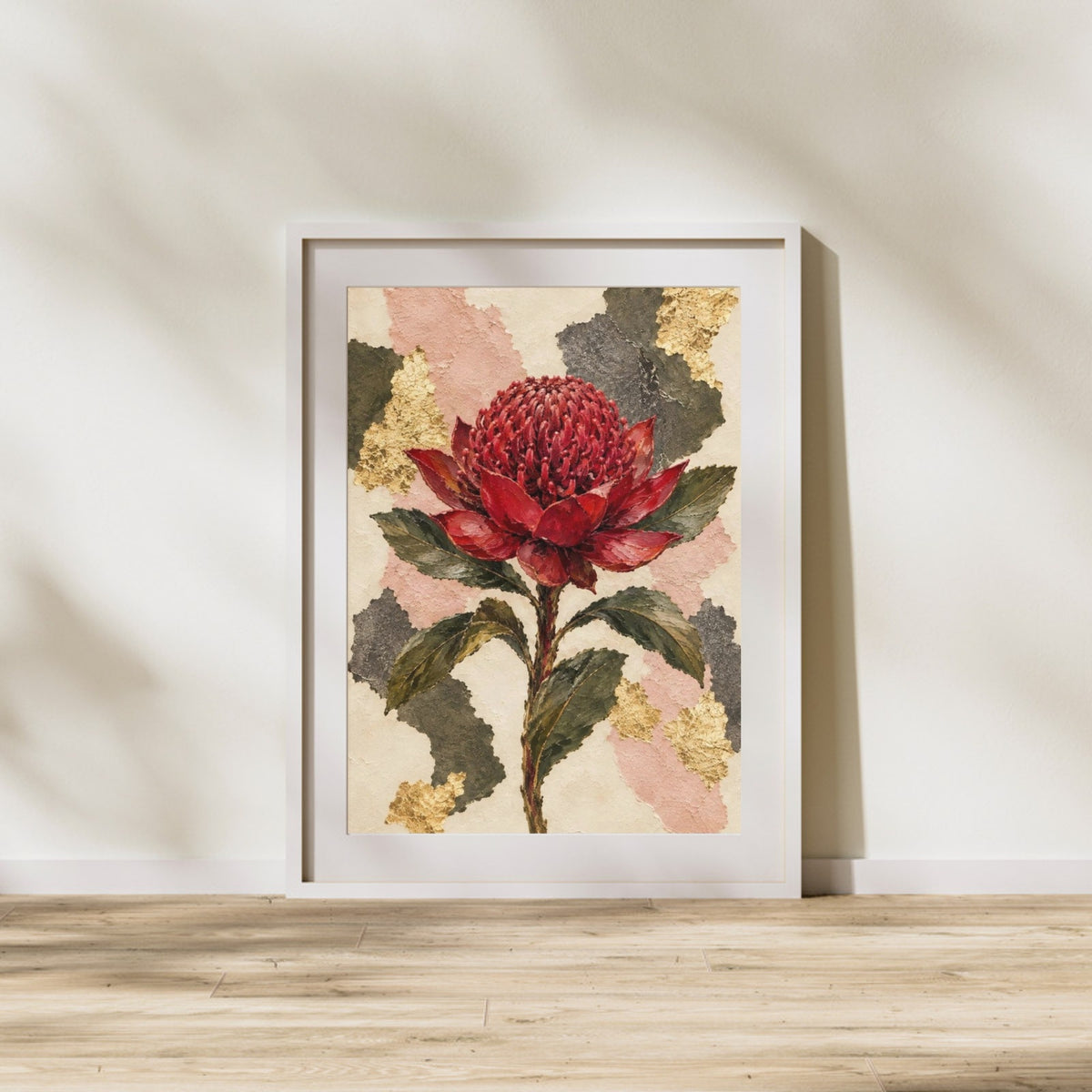 Waratah Australian Native Flower Fine Art Poster