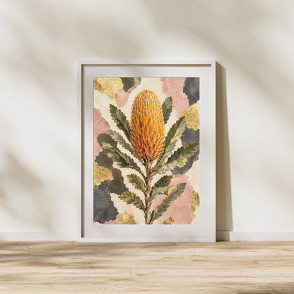 Banksia Australian Native Flower Fine Art Poster
