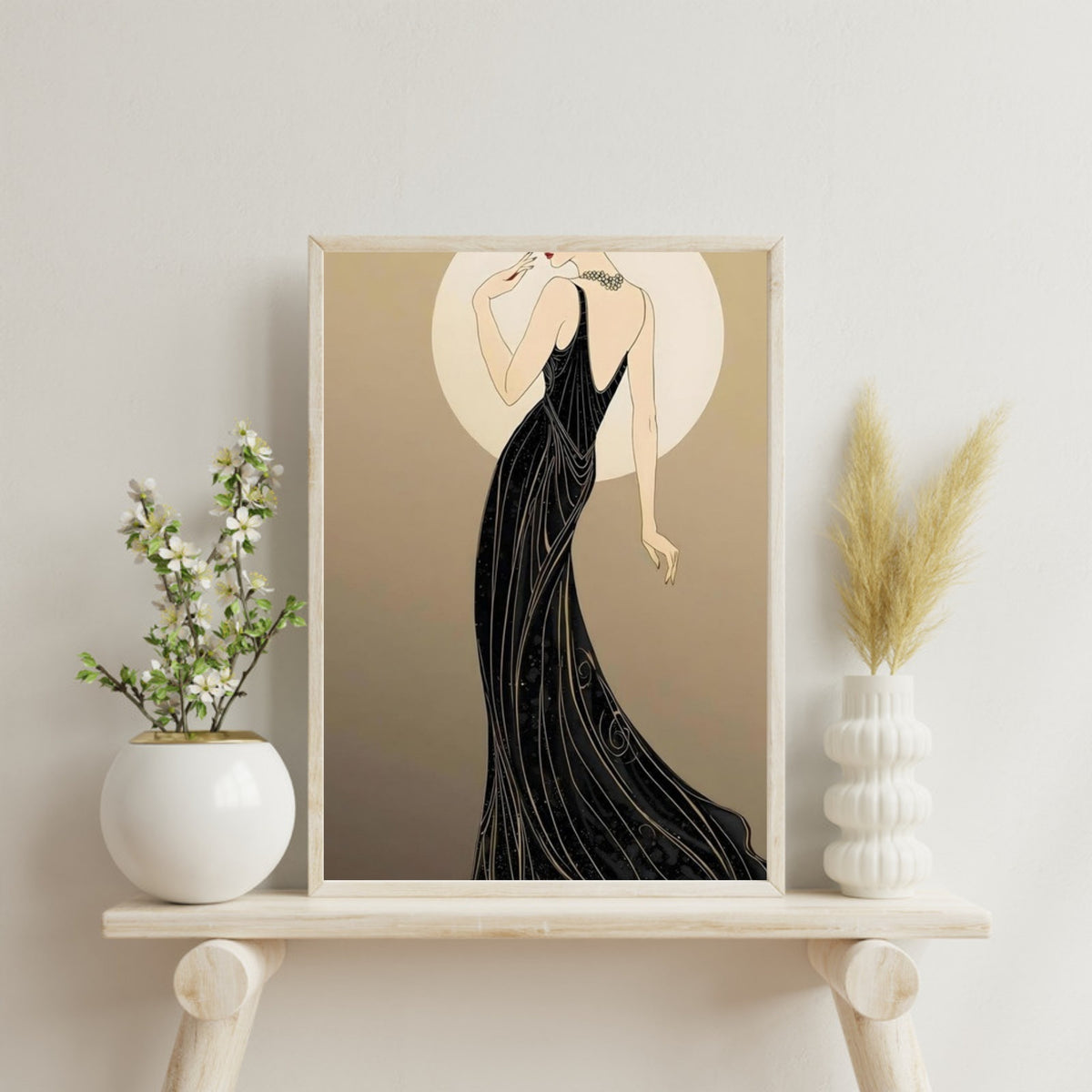 Roaring Twenties Art Deco Diva Fine Art Poster - Glamorous Flapper Style in Various Sizes