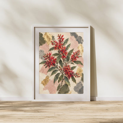 NSW Christmas Bush Australian Native Flower Fine Art Poster