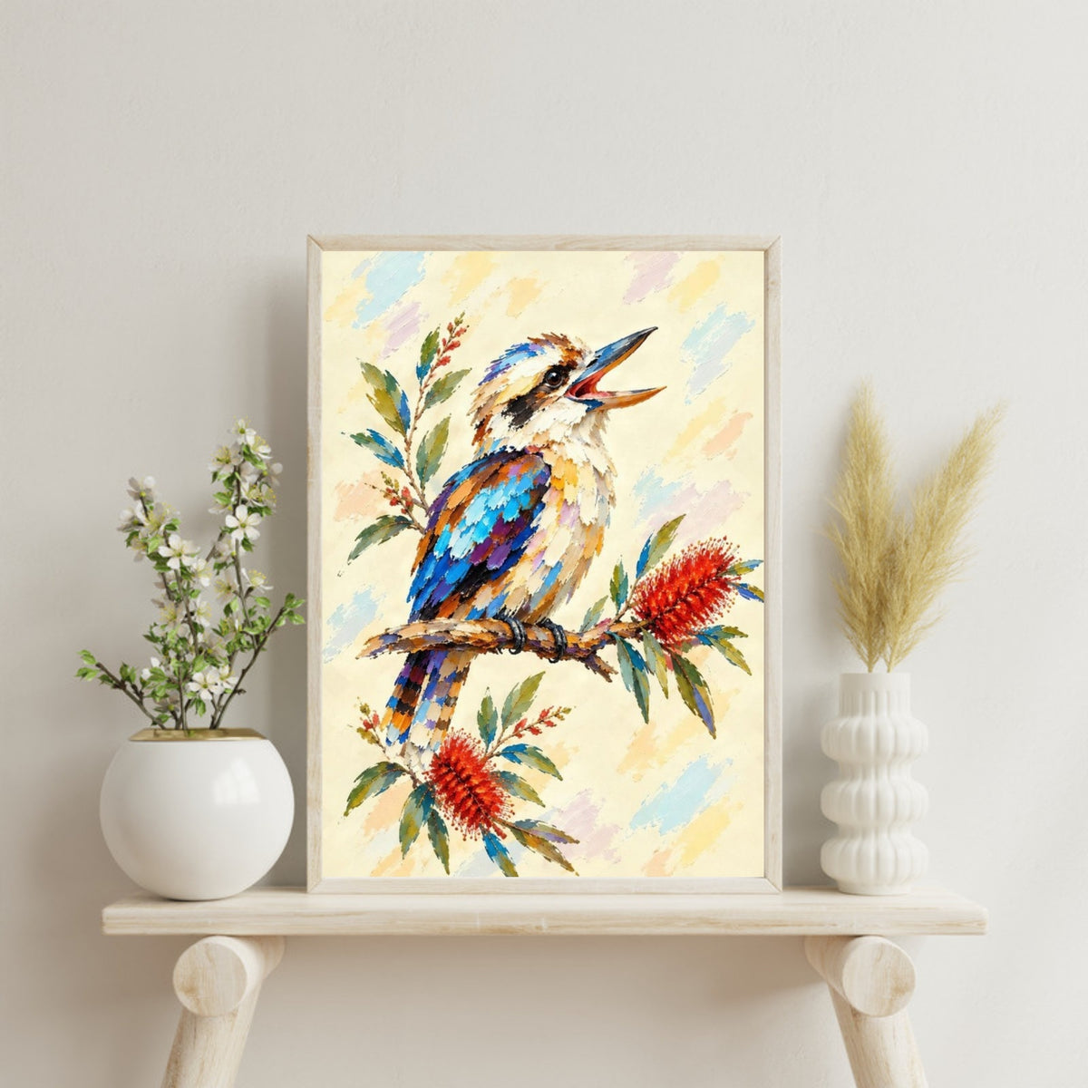 Kookaburra Painted Australian Animal Fine Art Poster