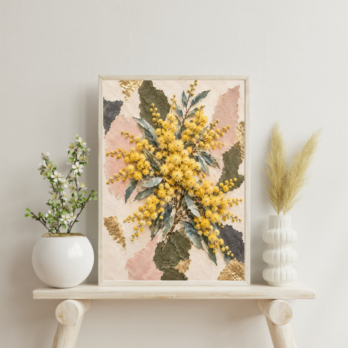 Golden Wattle Australian Native Flower Fine Art Poster
