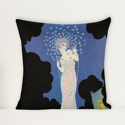 Ms Vogue Linen Double Sided Throw Pillow Cushion Cover | 45×45 cm