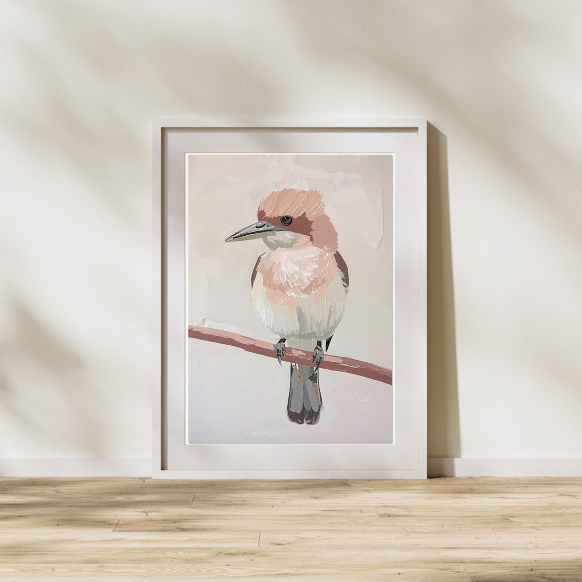 Elegant Neutral Toned Bird Fine Art Poster – Vivid Color Choices and Sizes