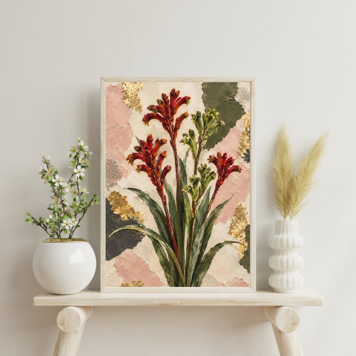 Kangaroo Paw Australian Native Flower Fine Art Poster