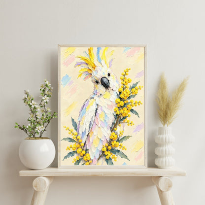 Cockatoo Painted Australian Animal Fine Art Poster