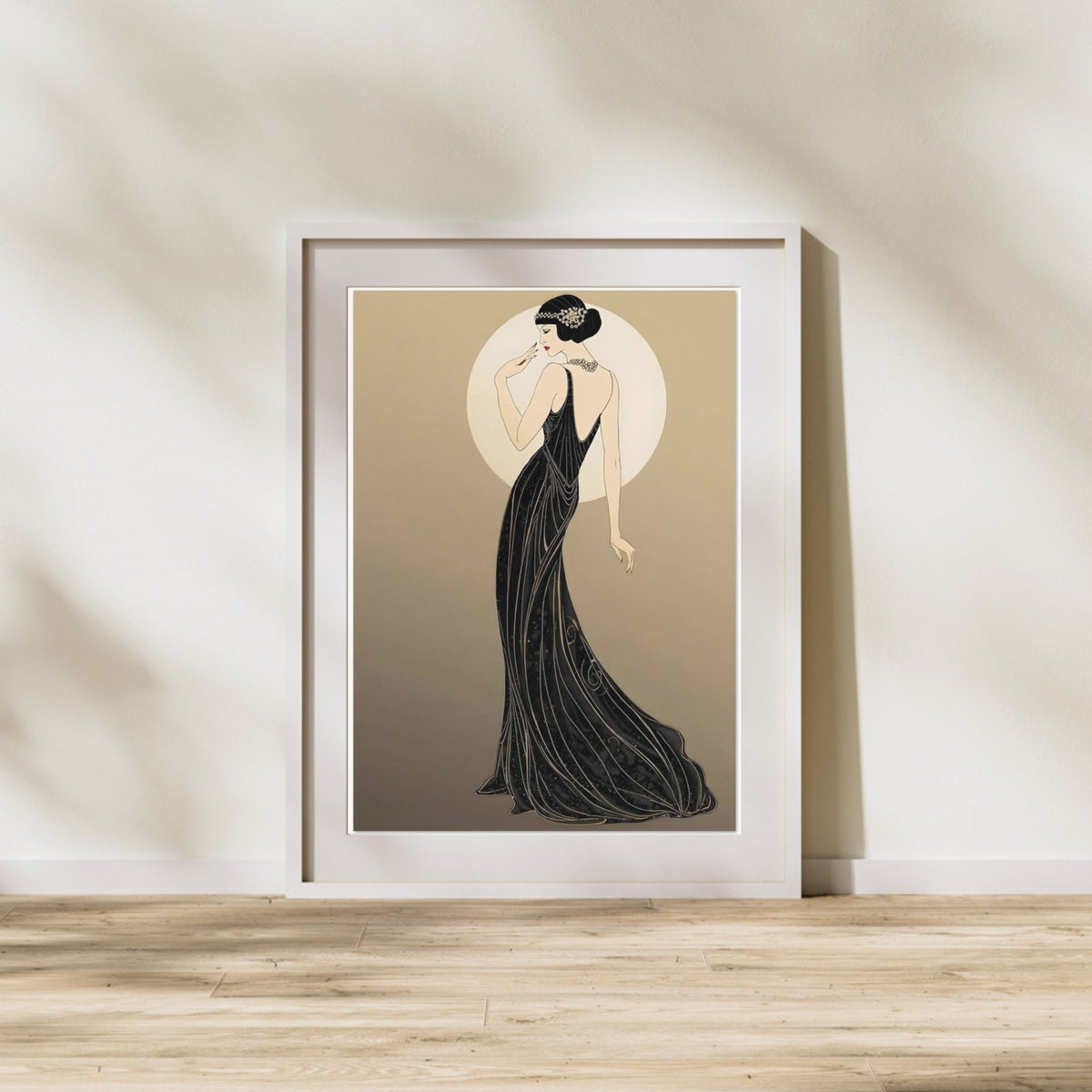 Roaring Twenties Art Deco Diva Fine Art Poster - Glamorous Flapper Style in Various Sizes