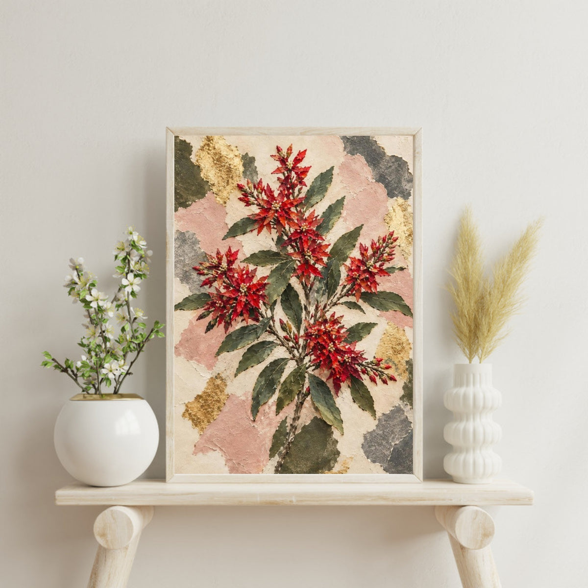 NSW Christmas Bush Australian Native Flower Fine Art Poster