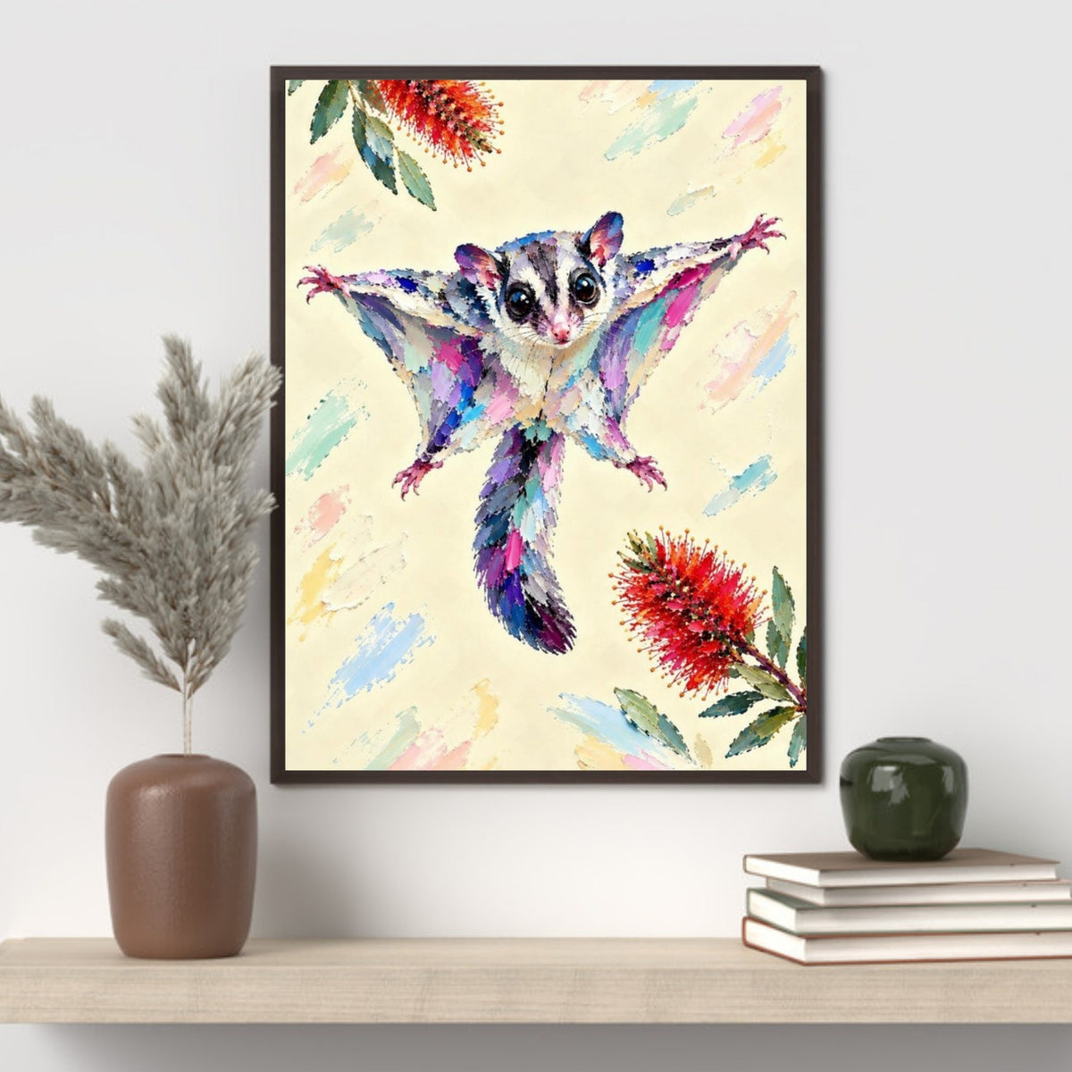 Sugar Glider Painted Australian Animal Fine Art Poster