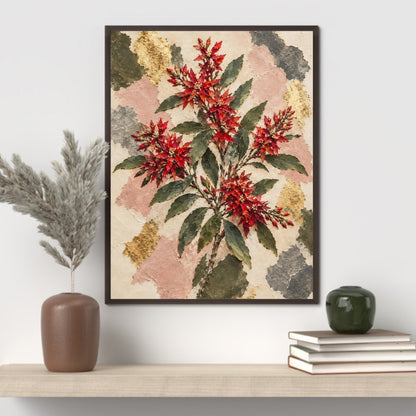 NSW Christmas Bush Australian Native Flower Fine Art Poster