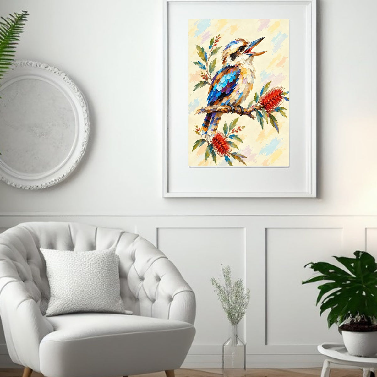 Kookaburra Painted Australian Animal Fine Art Poster