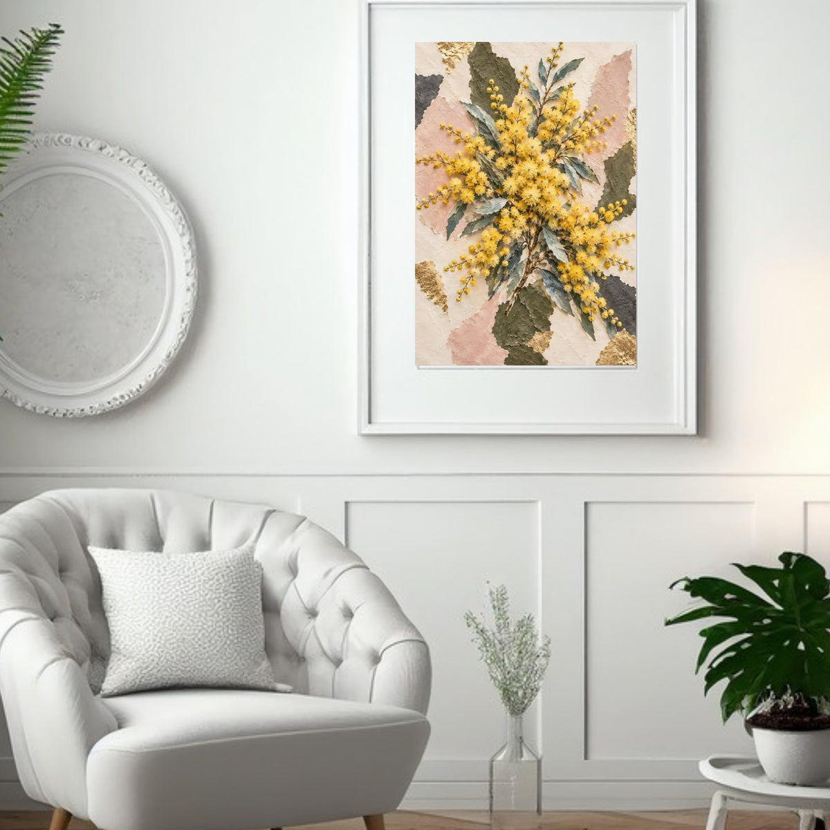 Golden Wattle Australian Native Flower Fine Art Poster