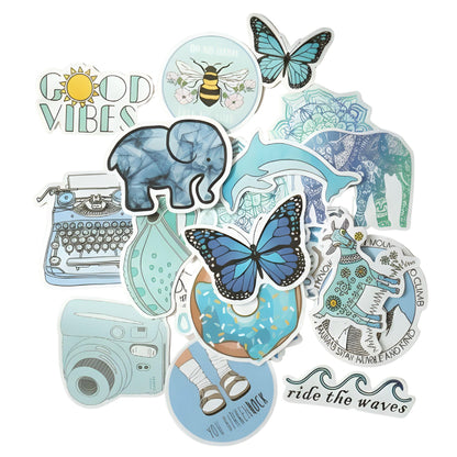 Blue Aesthetic Vinyl Sticker Pack (50 Pack)