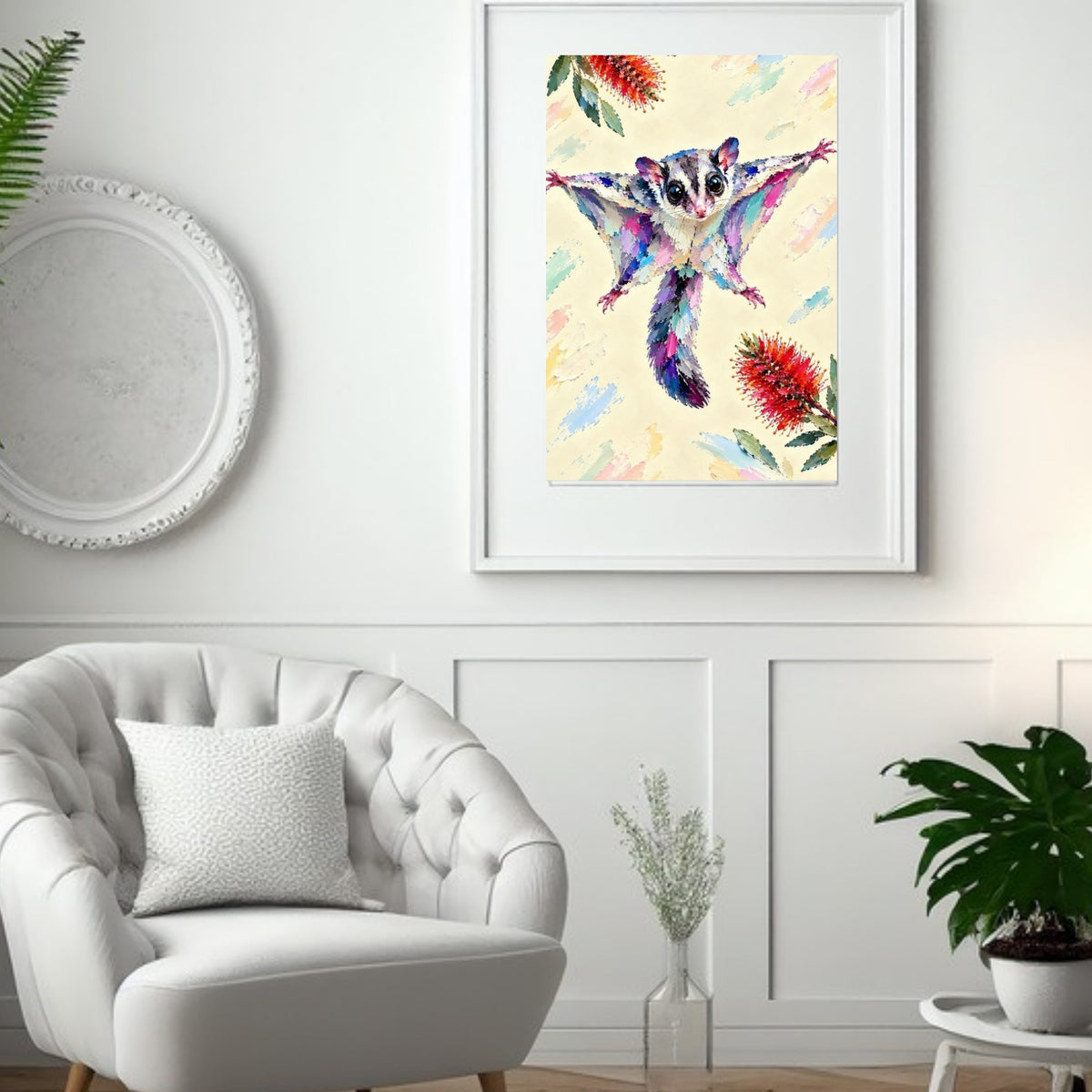 Sugar Glider Painted Australian Animal Fine Art Poster